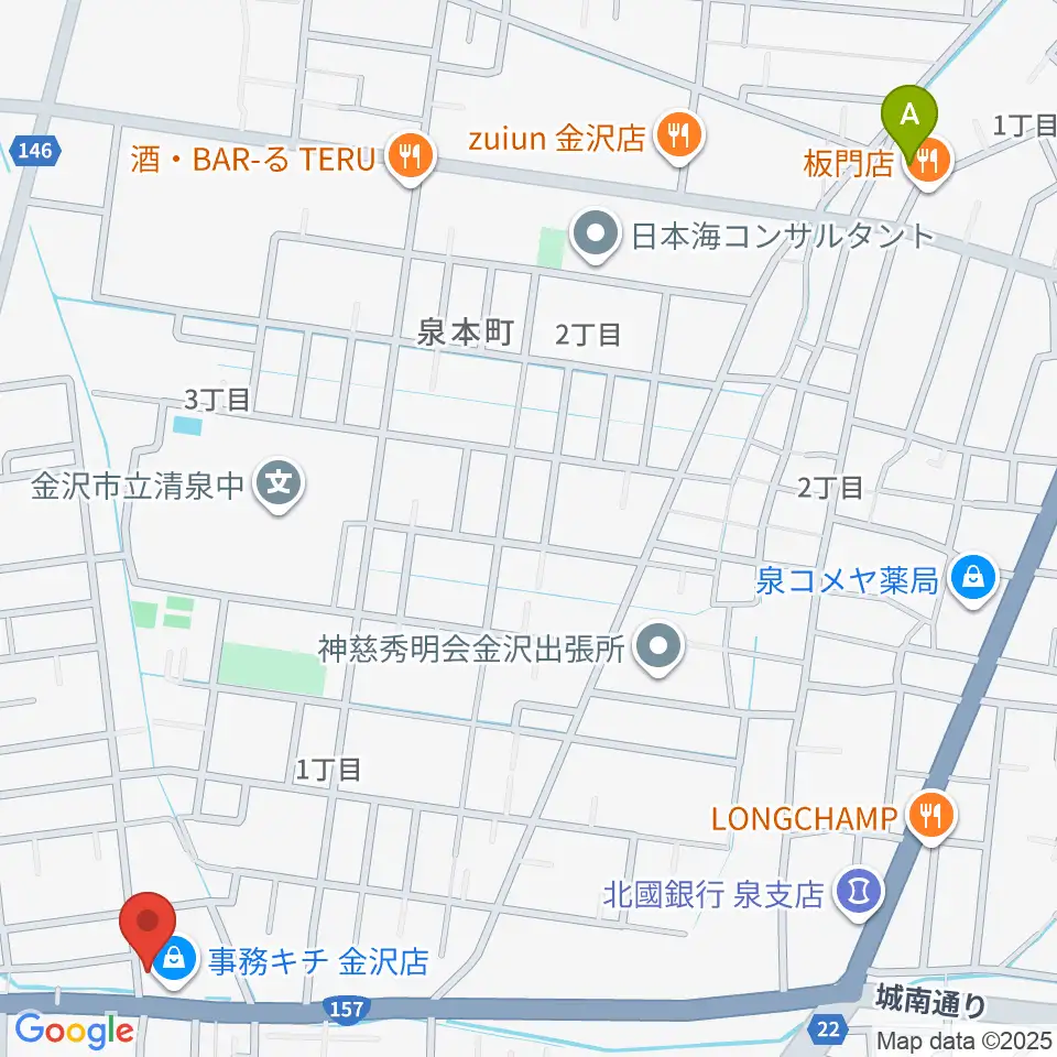 開進堂楽器 MPC金沢周辺のホテル一覧地図