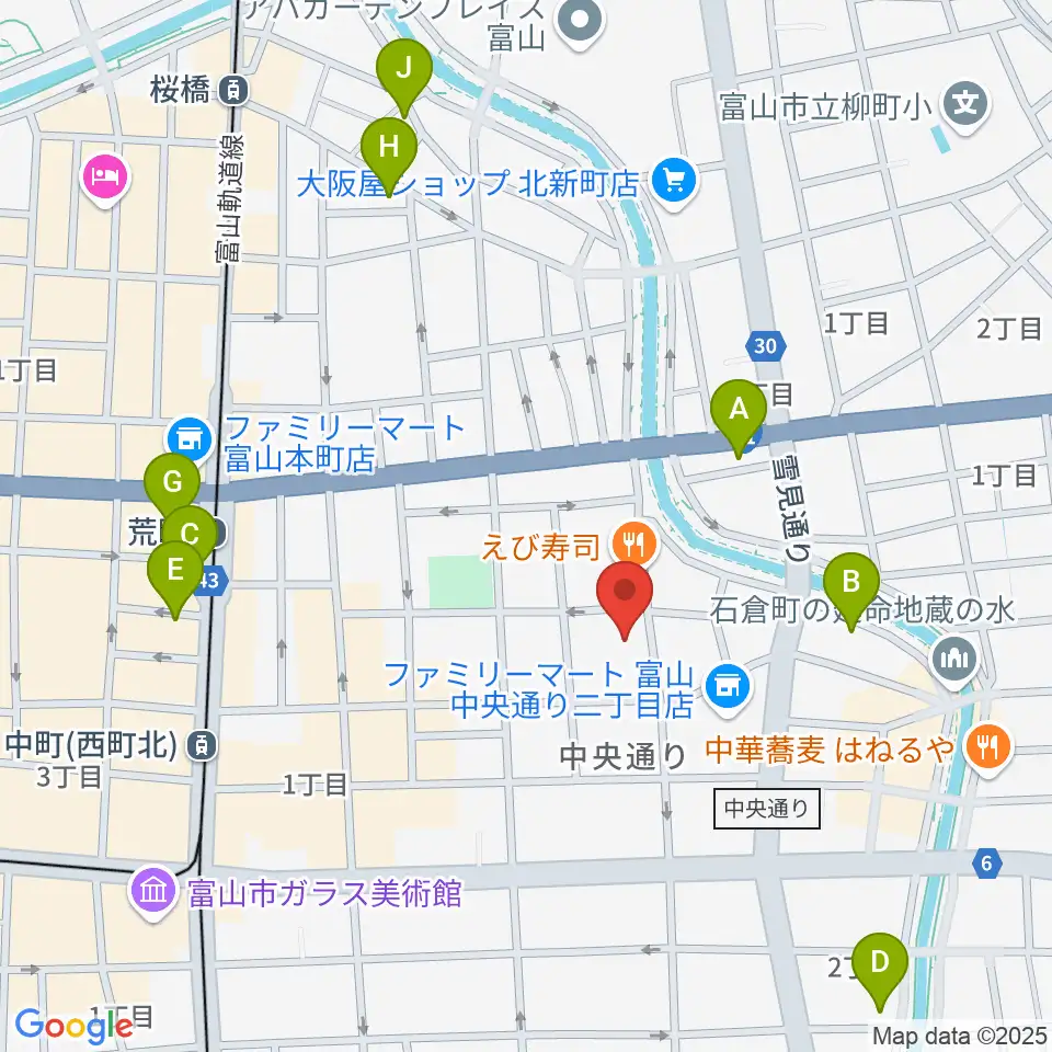 MPC富山周辺のホテル一覧地図