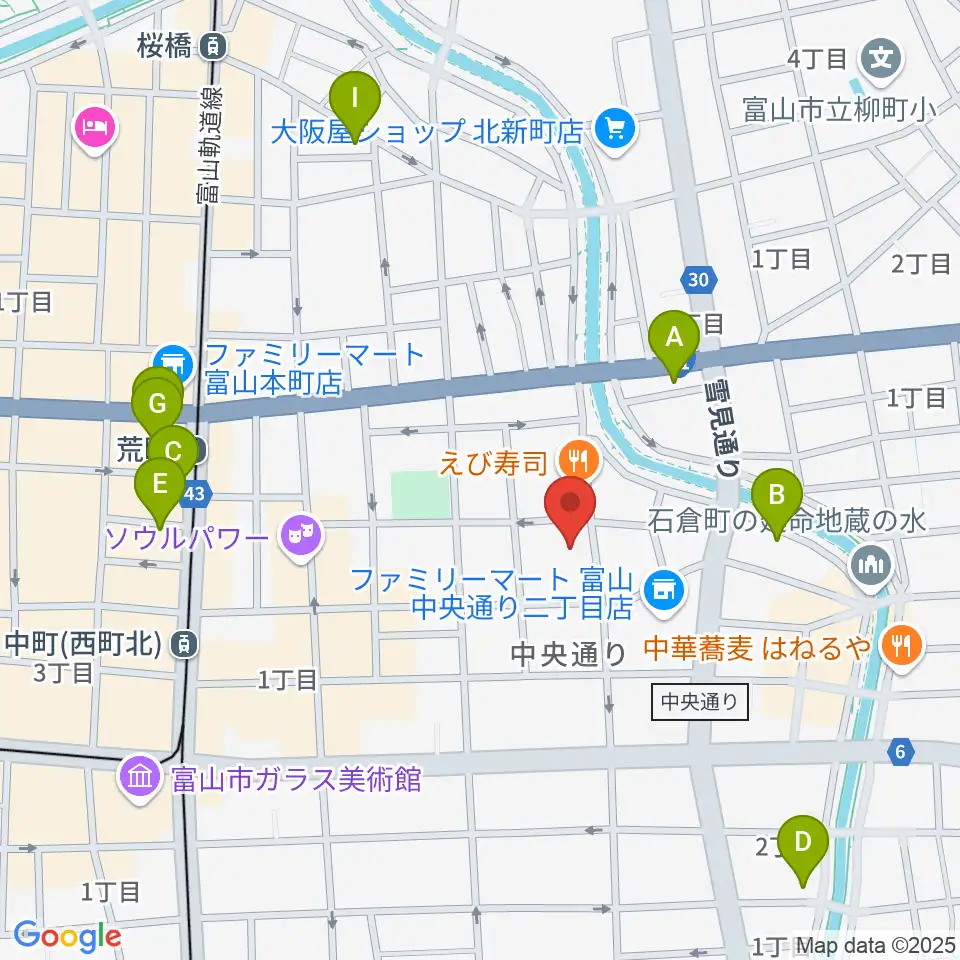 MPC富山周辺のホテル一覧地図