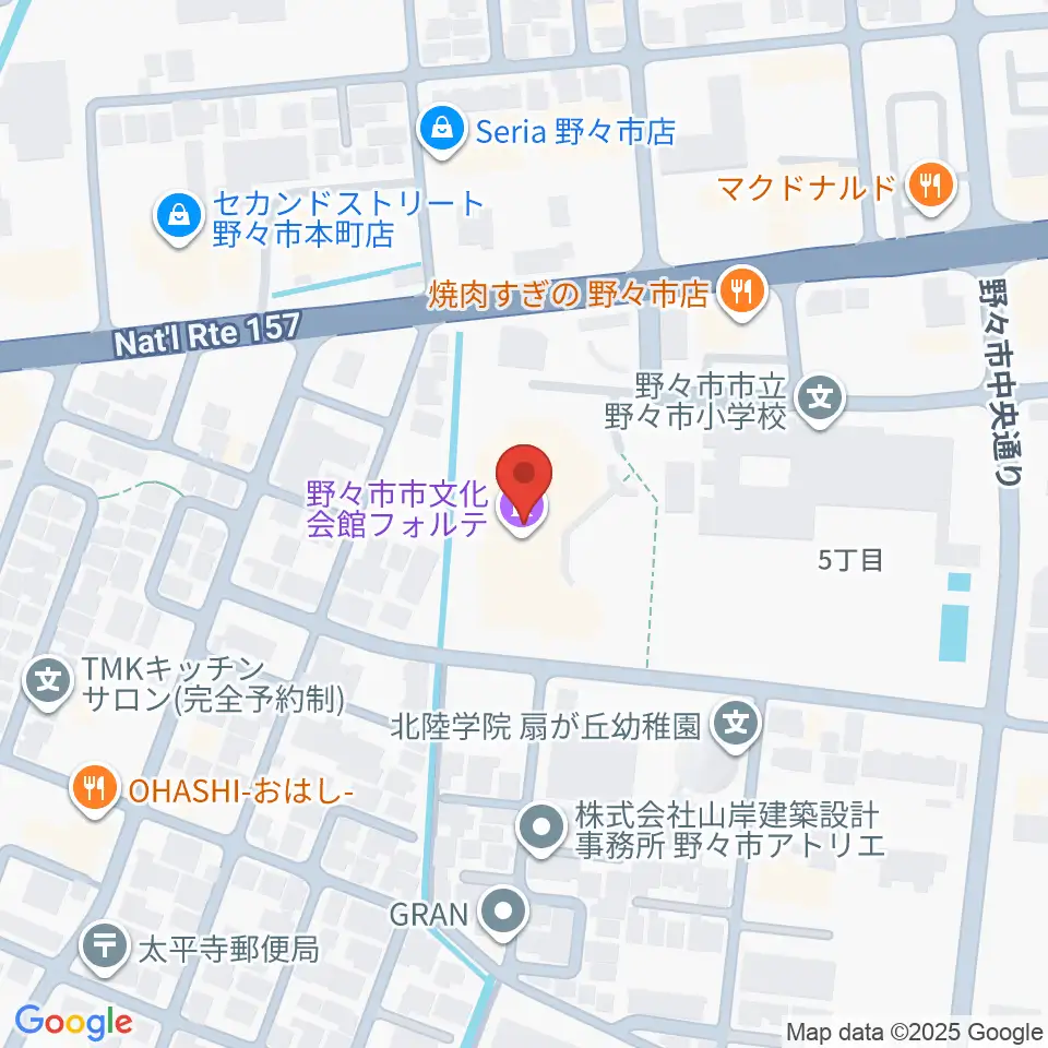 野々市市文化会館フォルテ周辺のホテル一覧地図