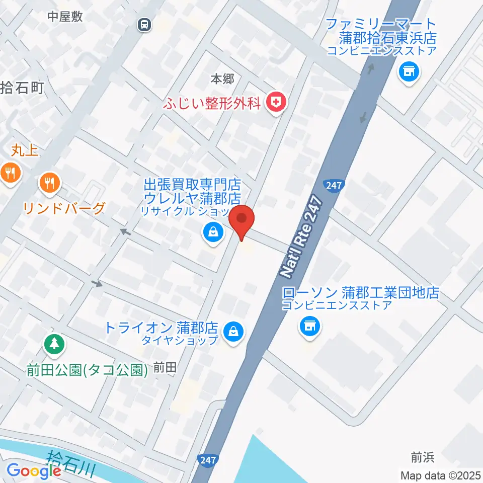 オリエント楽器 ヤマハ蒲郡中央センター周辺のホテル一覧地図