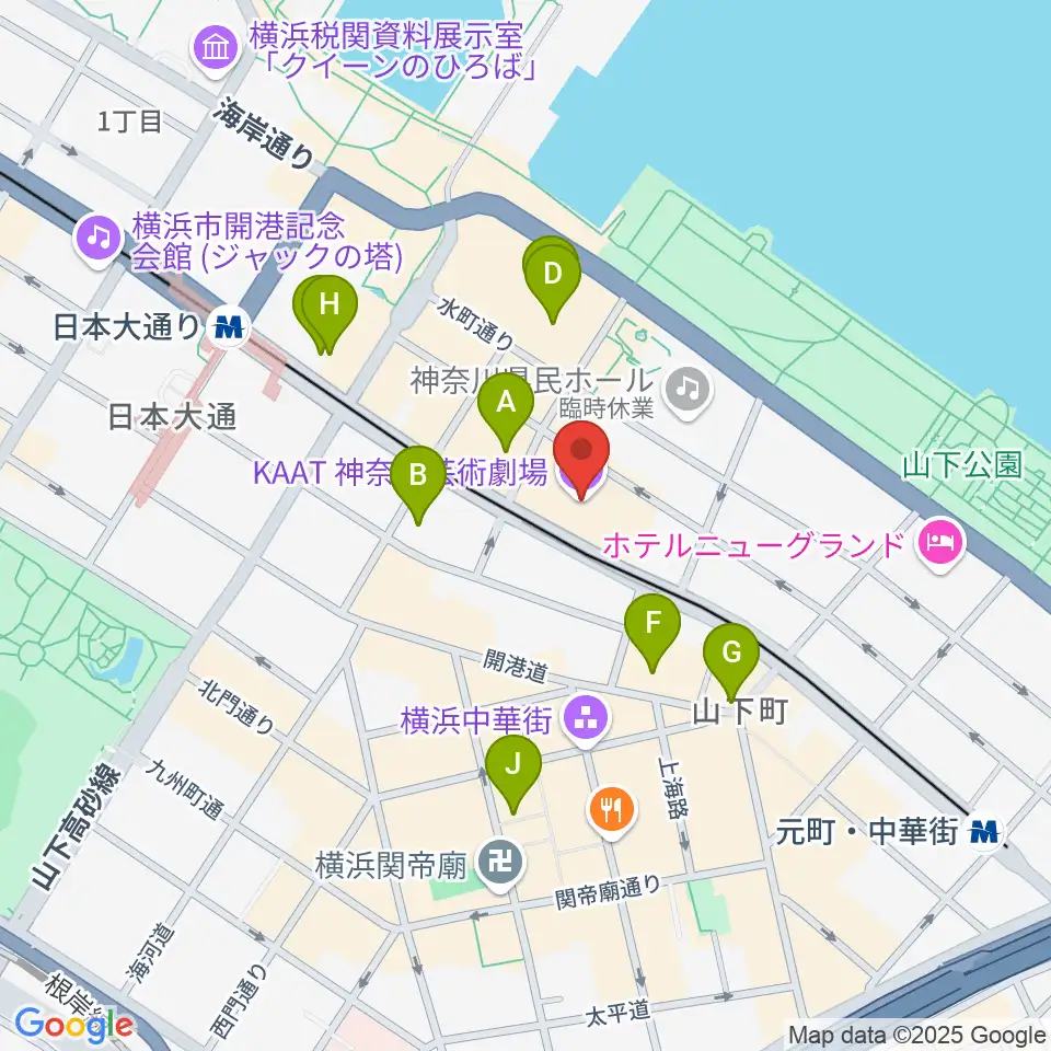 KAAT神奈川芸術劇場周辺のホテル一覧地図