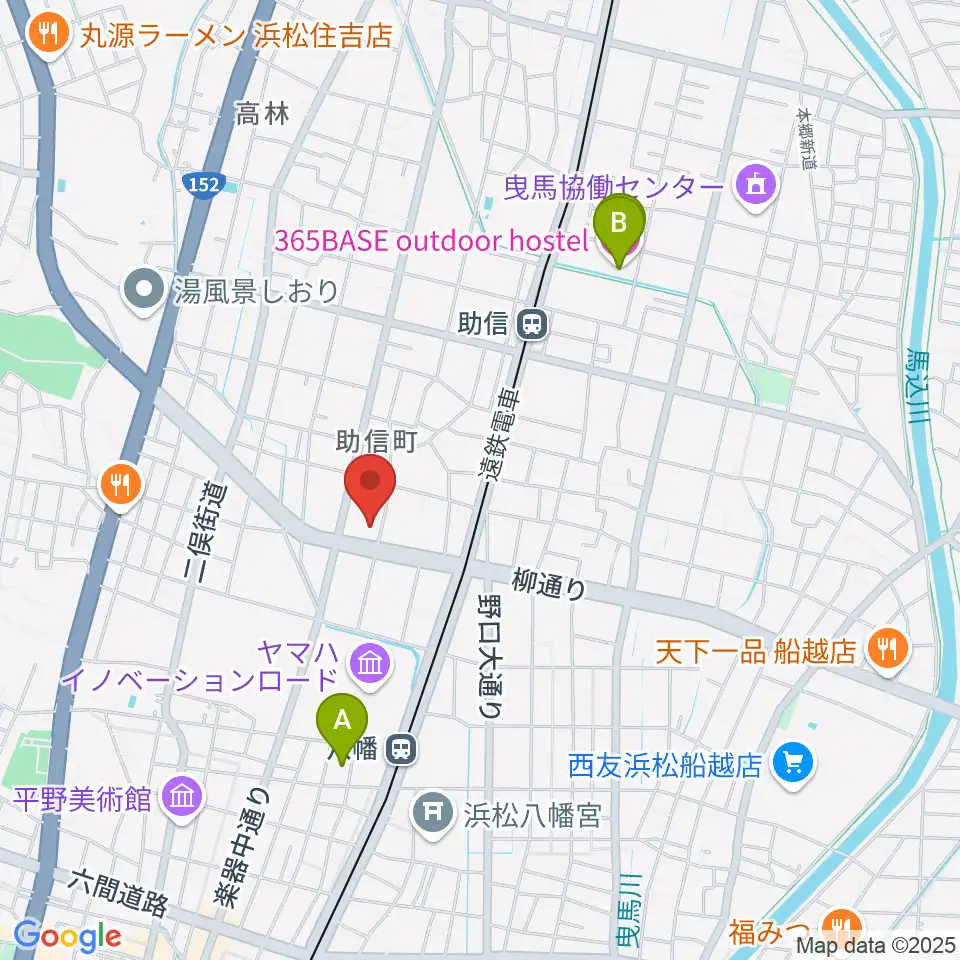 浜松中央センター ヤマハミュージック周辺のホテル一覧地図