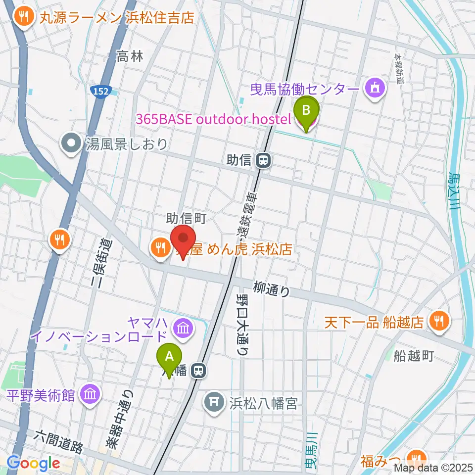 浜松中央センター ヤマハミュージック周辺のホテル一覧地図
