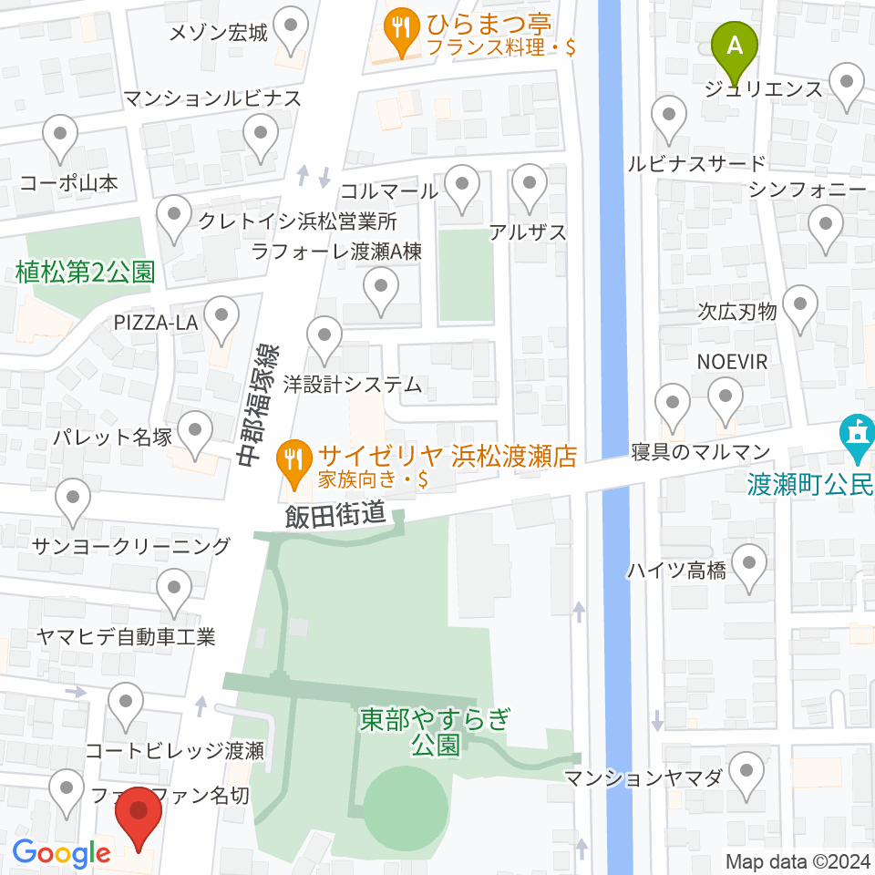名塚センター ヤマハミュージック周辺のホテル一覧地図