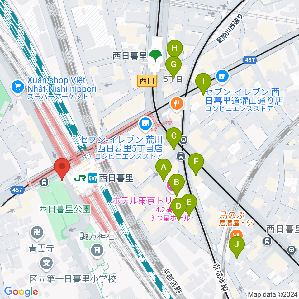 I.G.Oスタジオ周辺のホテル一覧地図