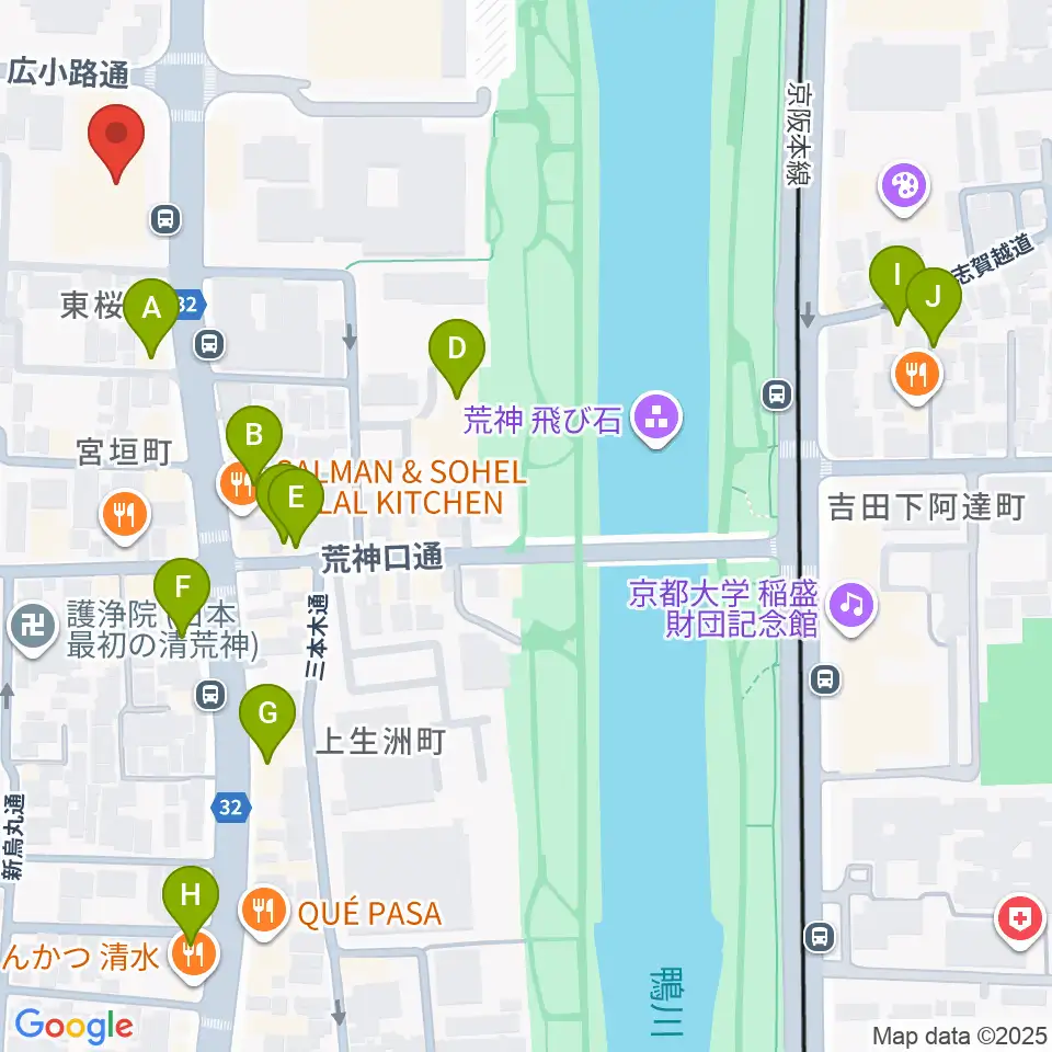 京都府立文化芸術会館周辺のホテル一覧地図