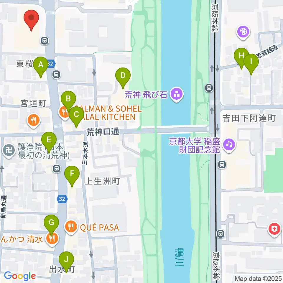 京都府立文化芸術会館周辺のホテル一覧地図