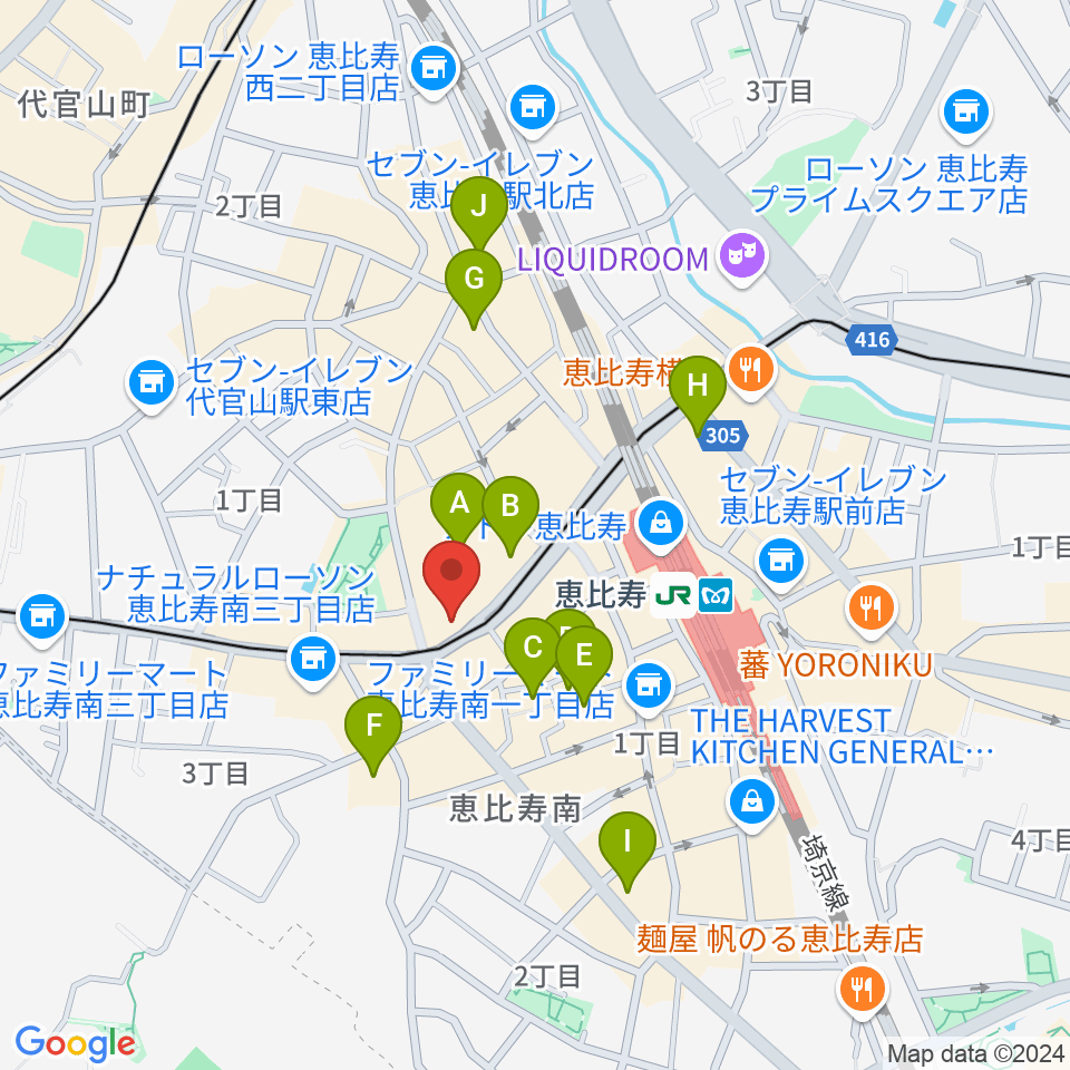 ドルフィンギターズ東京店周辺のホテル一覧地図