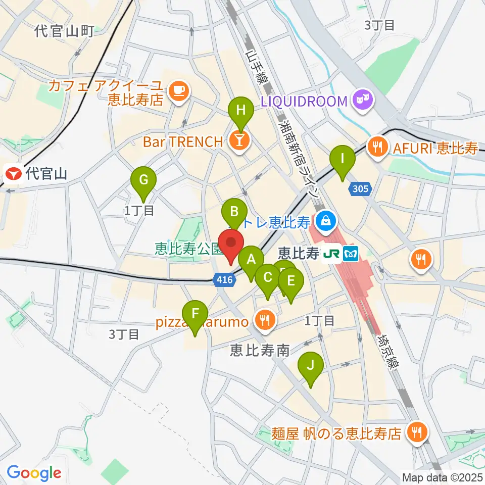 ドルフィンギターズ東京店周辺のホテル一覧地図
