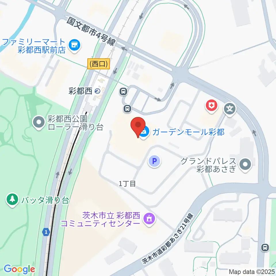 ヤマハミュージックセンター彩都 ヤマハミュージック周辺のホテル一覧地図