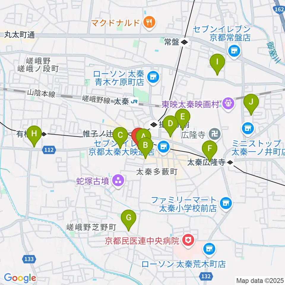 ひまわり音楽教室周辺のホテル一覧地図