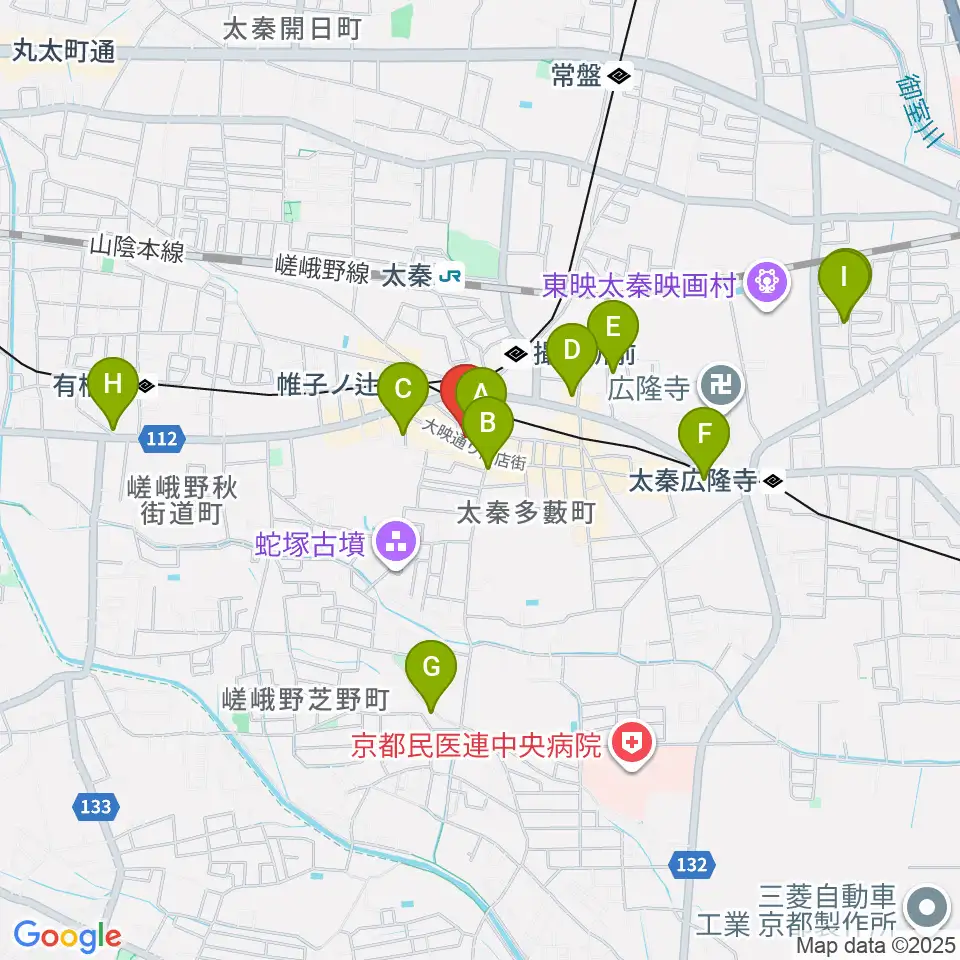 ひまわり音楽教室周辺のホテル一覧地図