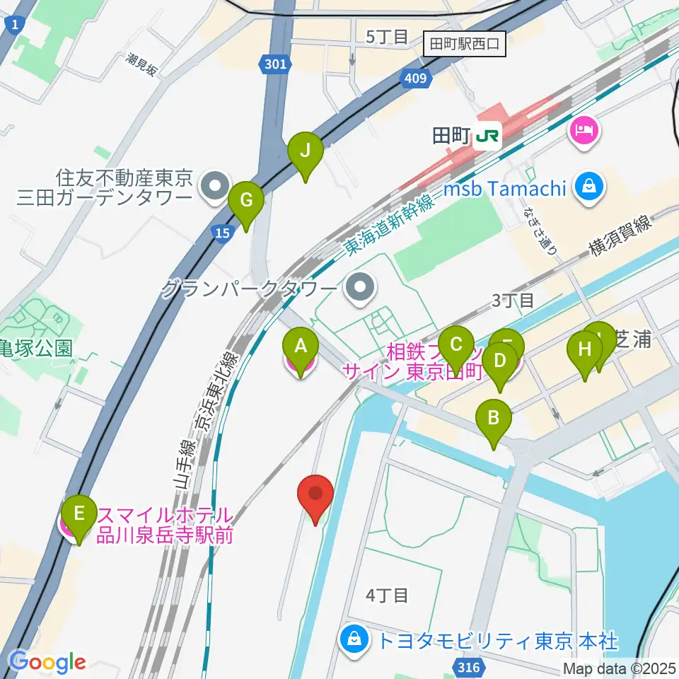 広野音楽教室周辺のホテル一覧地図