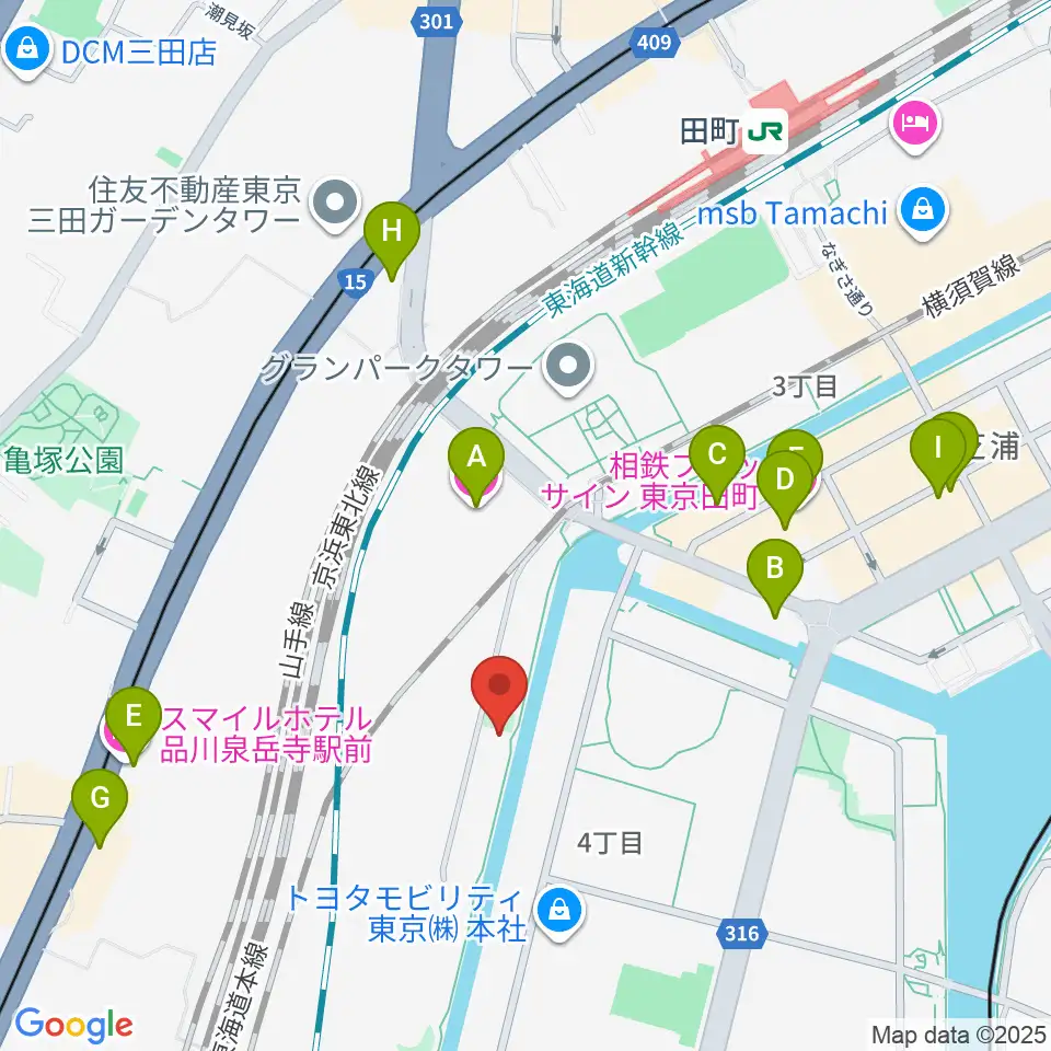 広野音楽教室周辺のホテル一覧地図