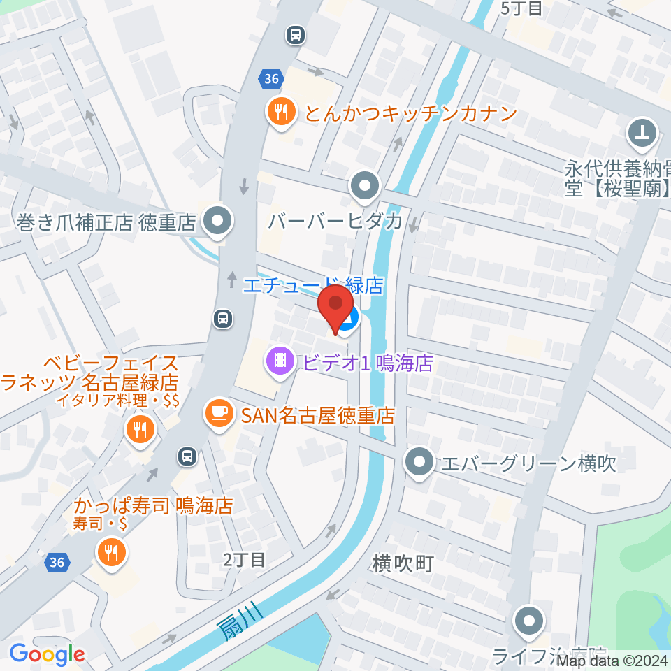 スタジオエチュード緑店周辺のホテル一覧地図