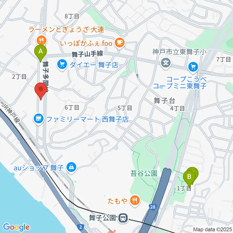 舞子センター ヤマハミュージック周辺のホテル一覧地図
