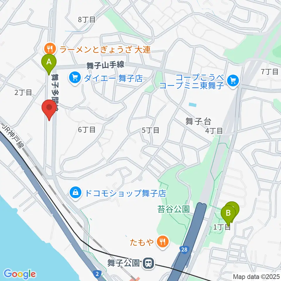舞子センター ヤマハミュージック周辺のホテル一覧地図