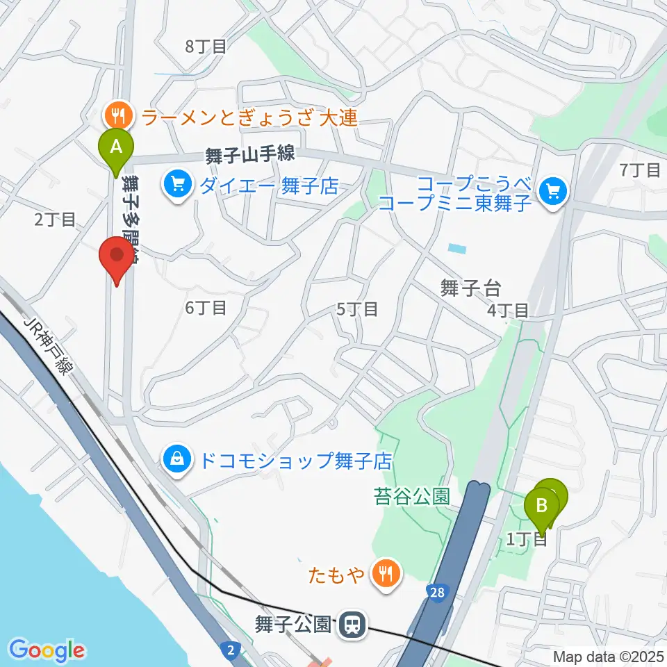 舞子センター ヤマハミュージック周辺のホテル一覧地図