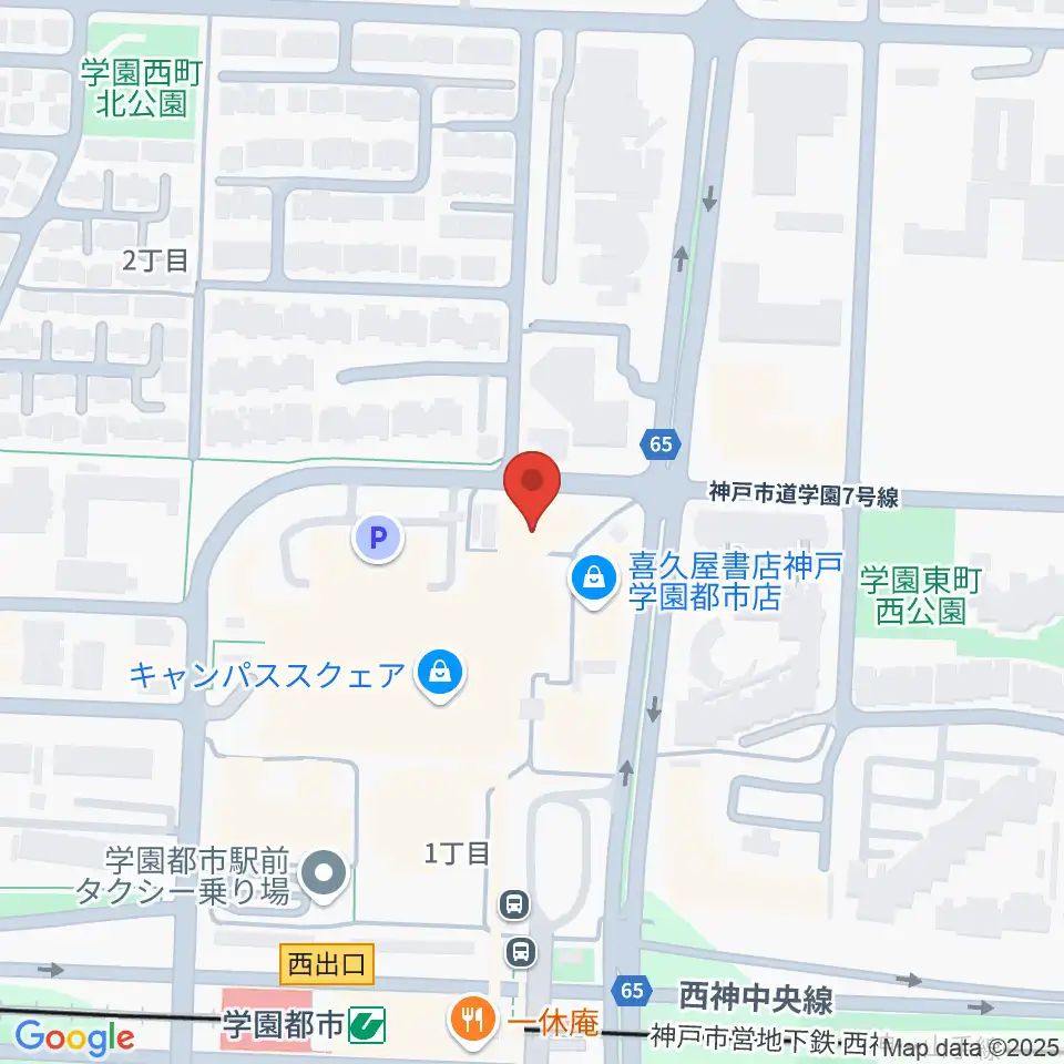 学園都市センター ヤマハミュージック周辺のホテル一覧地図