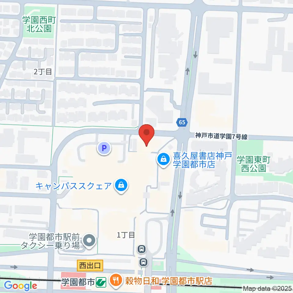 学園都市センター ヤマハミュージック周辺のホテル一覧地図
