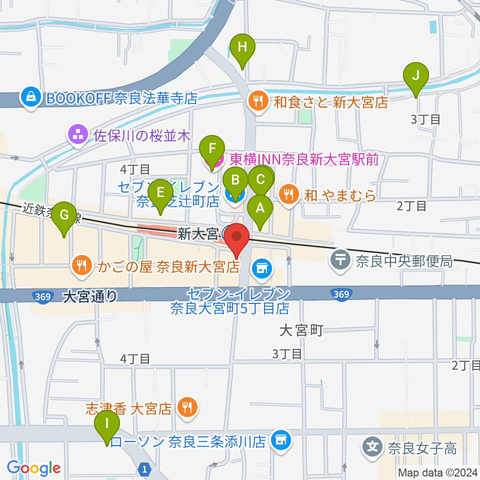 新大宮センター ヤマハミュージック周辺のホテル一覧地図