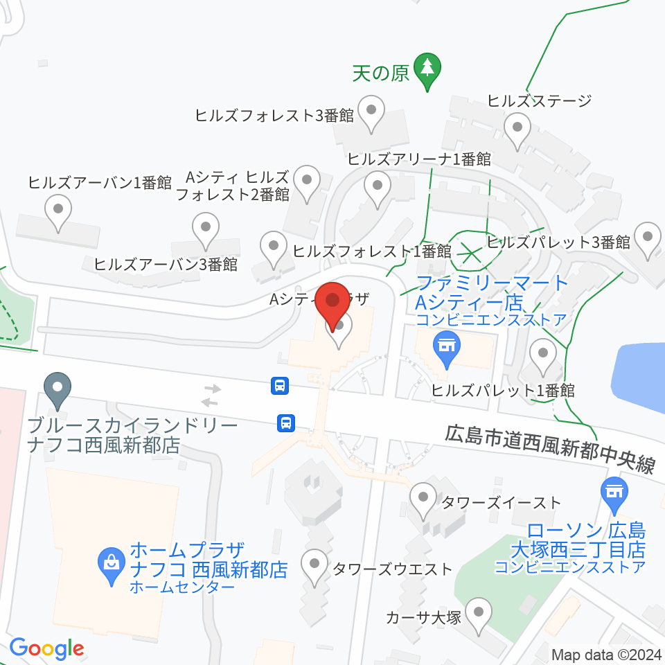 A.Cityセンター ヤマハミュージック周辺のホテル一覧地図