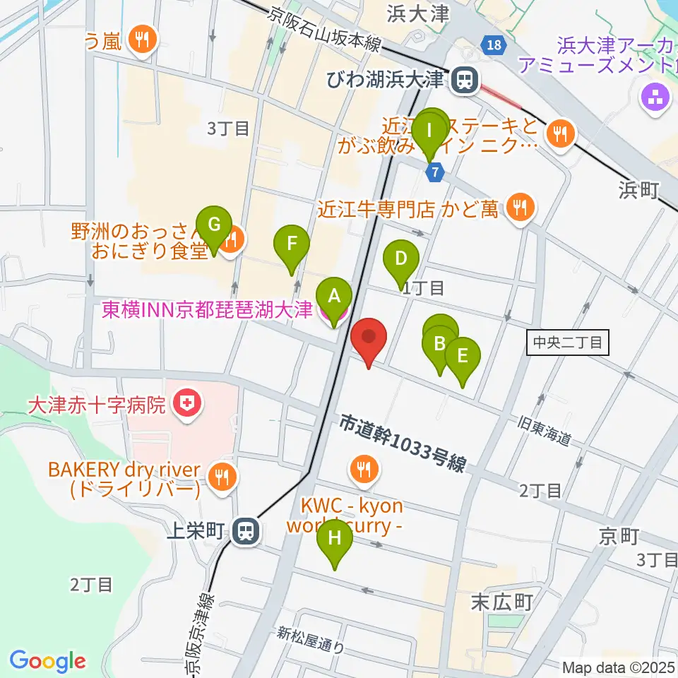 レインボーミュージックスクール周辺のホテル一覧地図