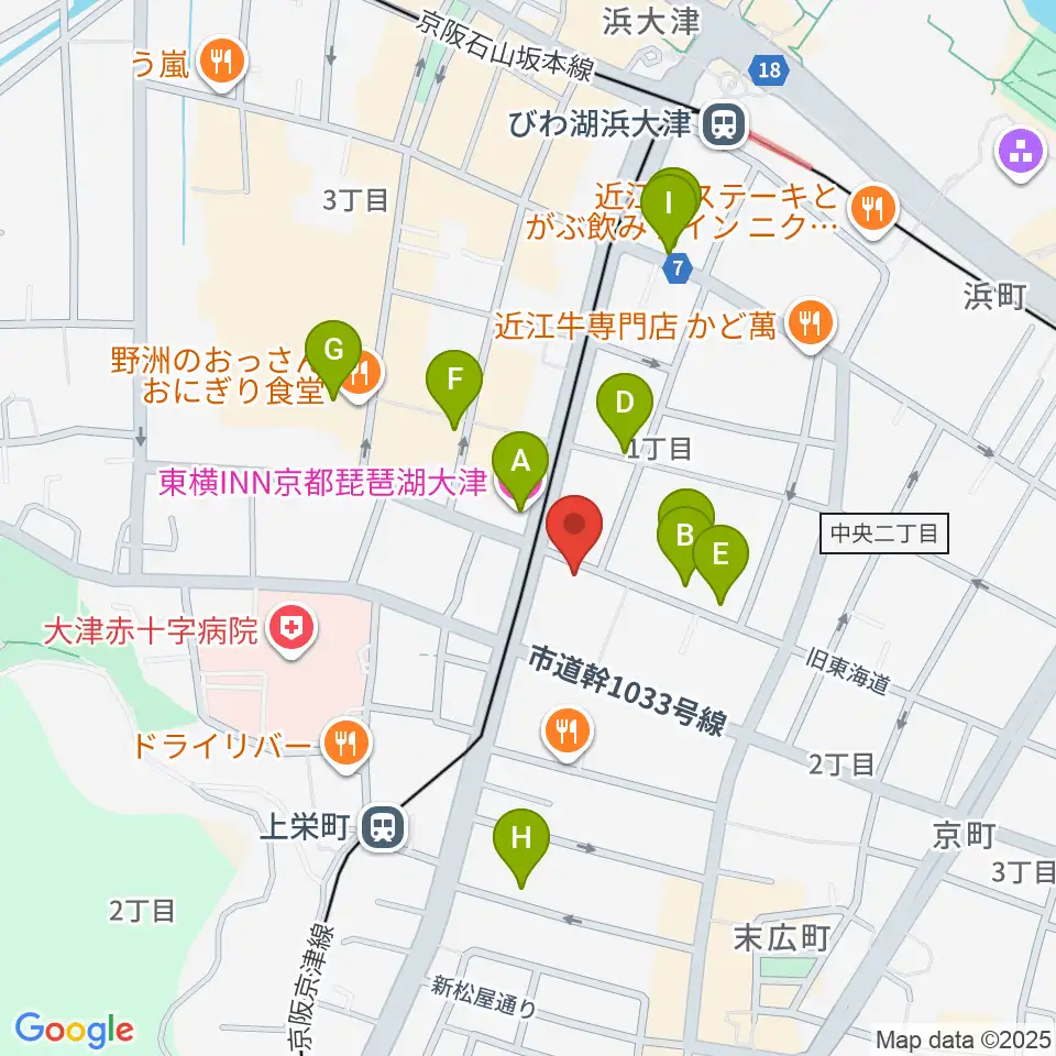 レインボーミュージックスクール周辺のホテル一覧地図