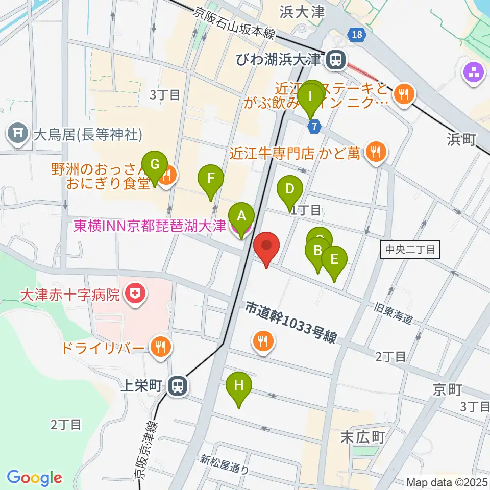 レインボーミュージックスクール周辺のホテル一覧地図