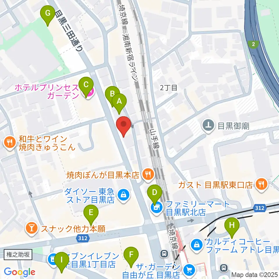 東京倶楽部 目黒店周辺のホテル一覧地図