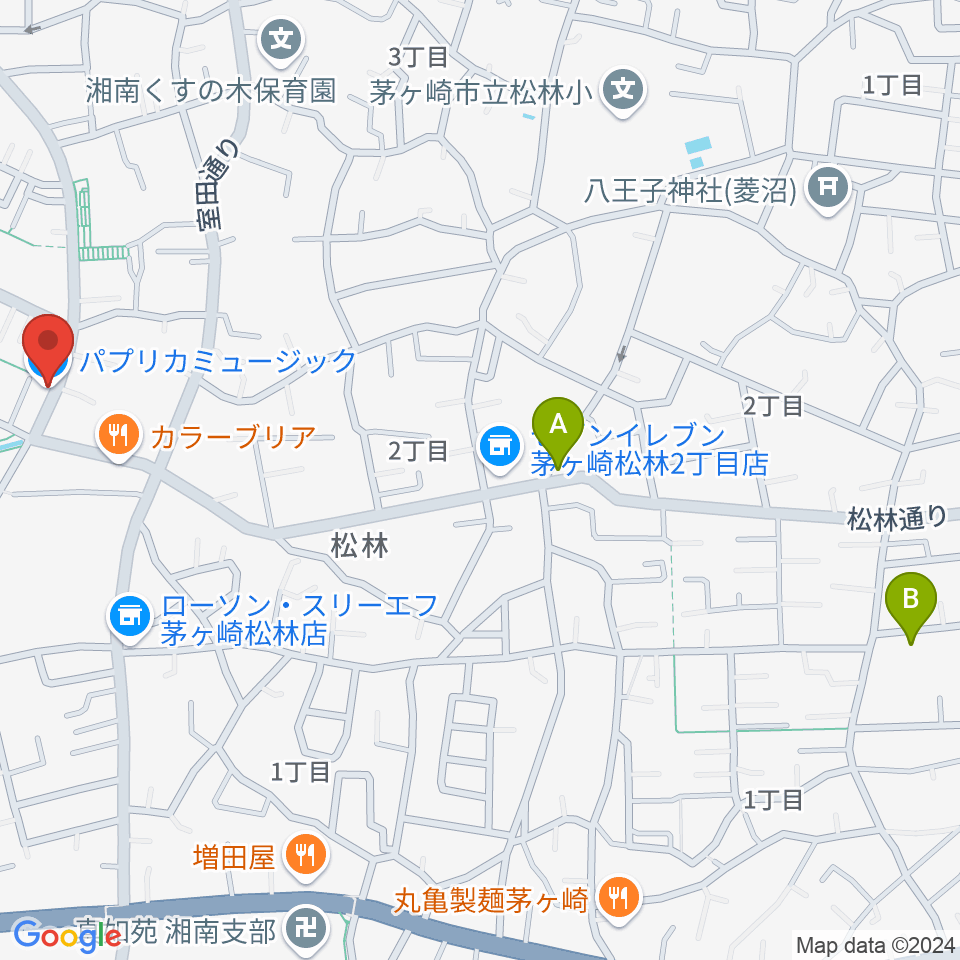 パプリカミュージック周辺のホテル一覧地図