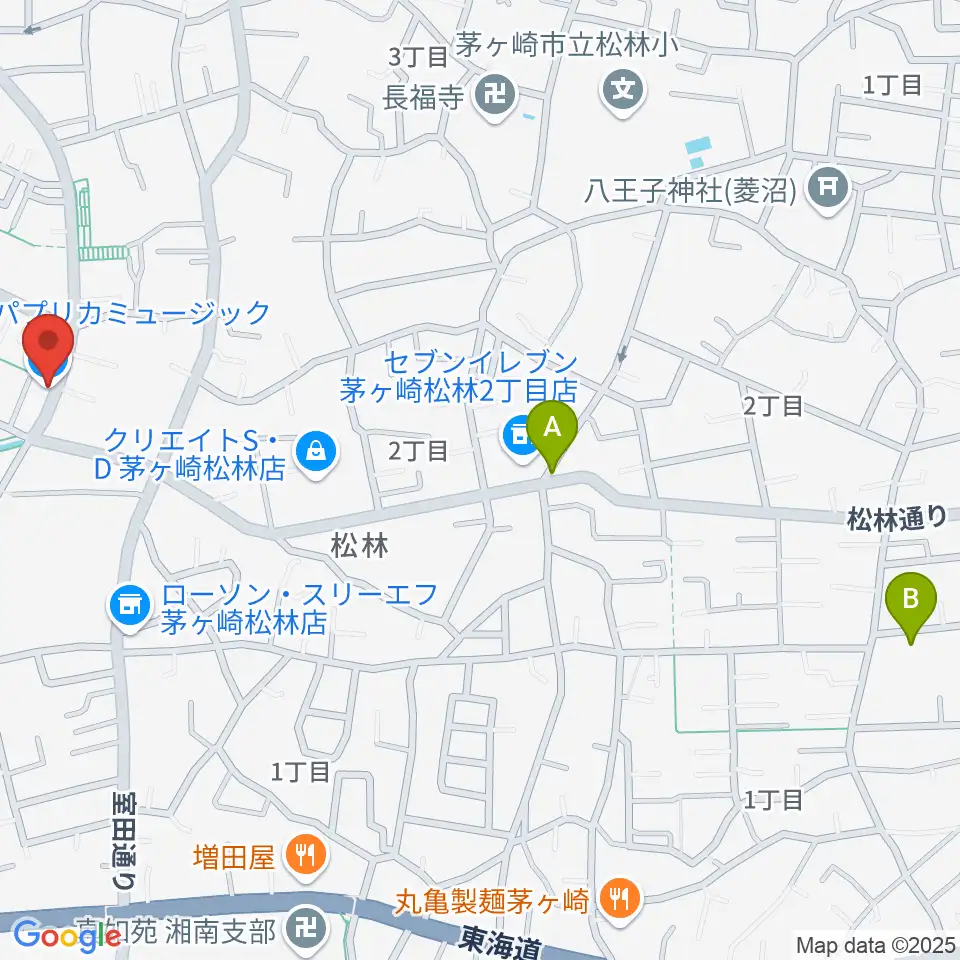 パプリカミュージック周辺のホテル一覧地図
