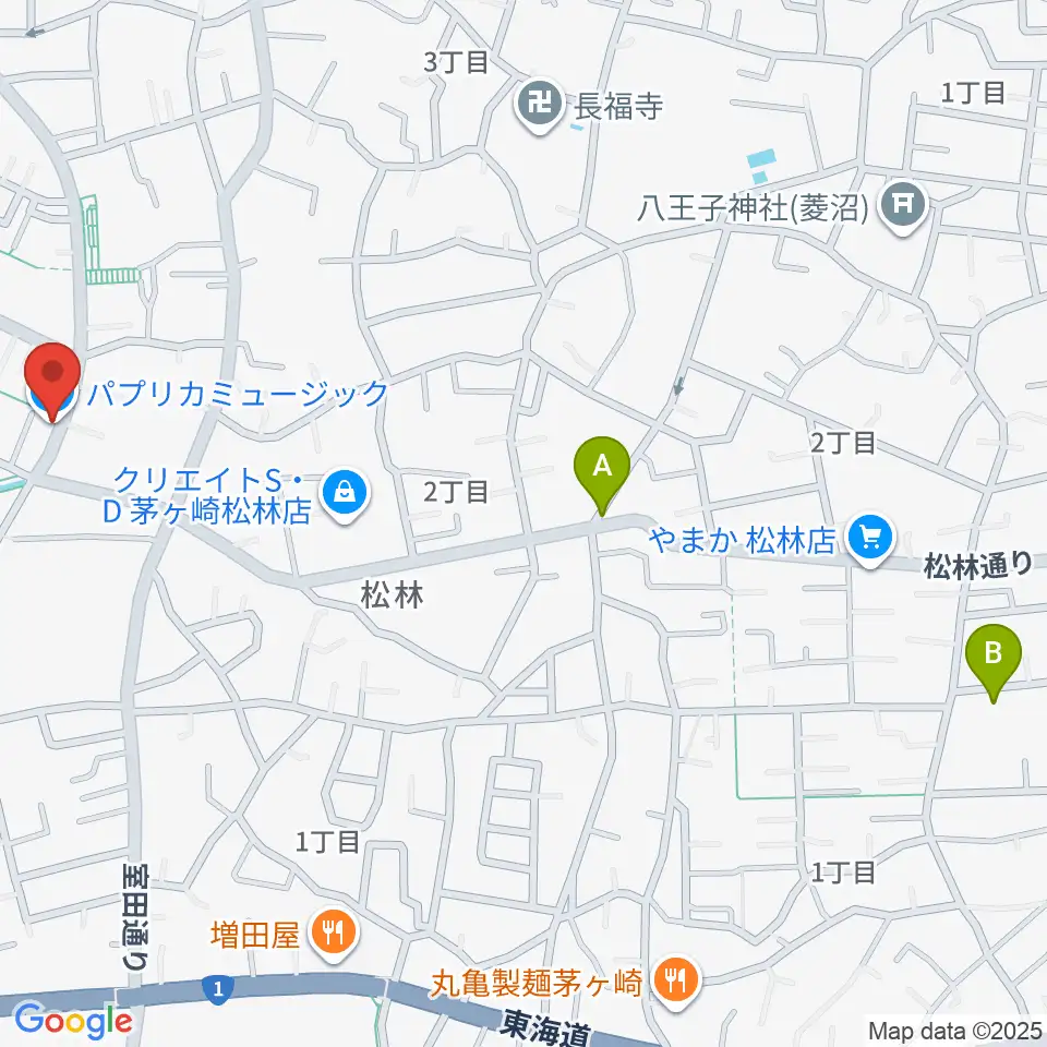 パプリカミュージック周辺のホテル一覧地図