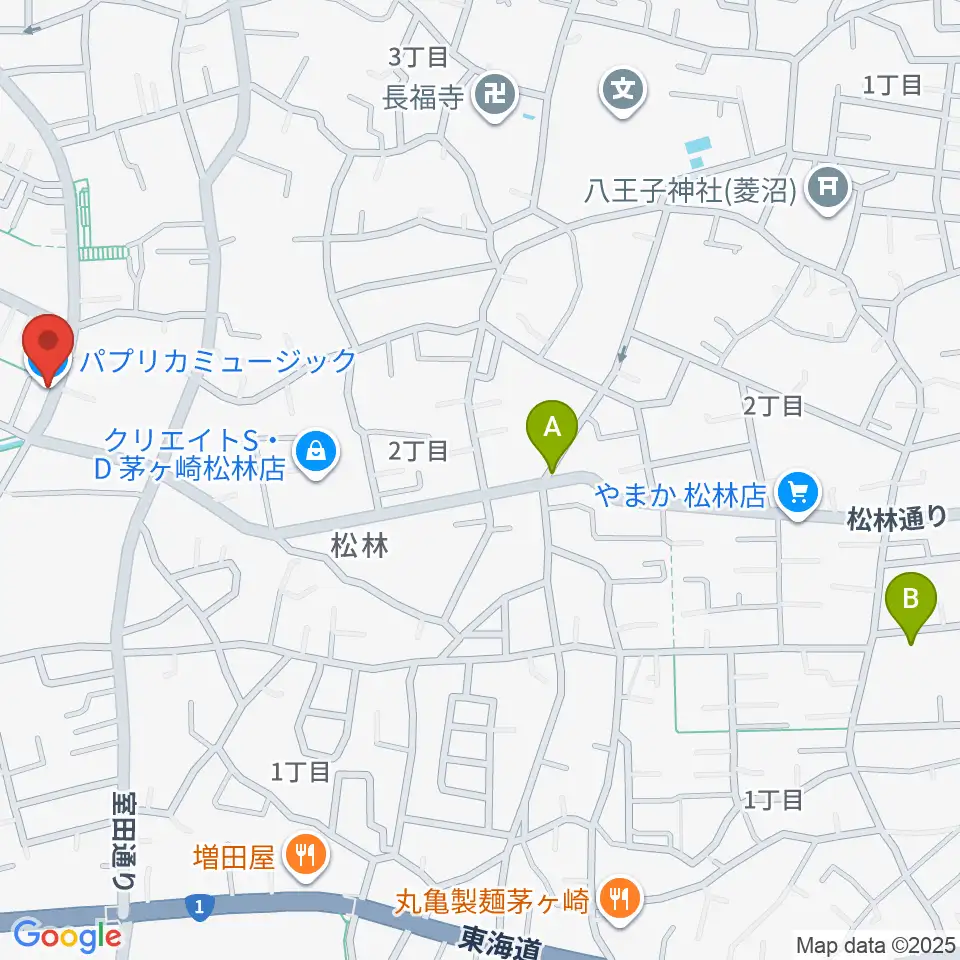 パプリカミュージック周辺のホテル一覧地図
