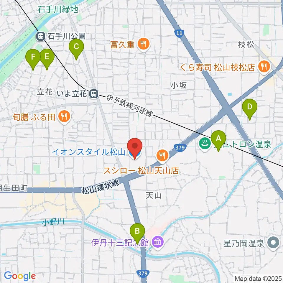 イオンスタイル松山センター ヤマハミュージック周辺のホテル一覧地図