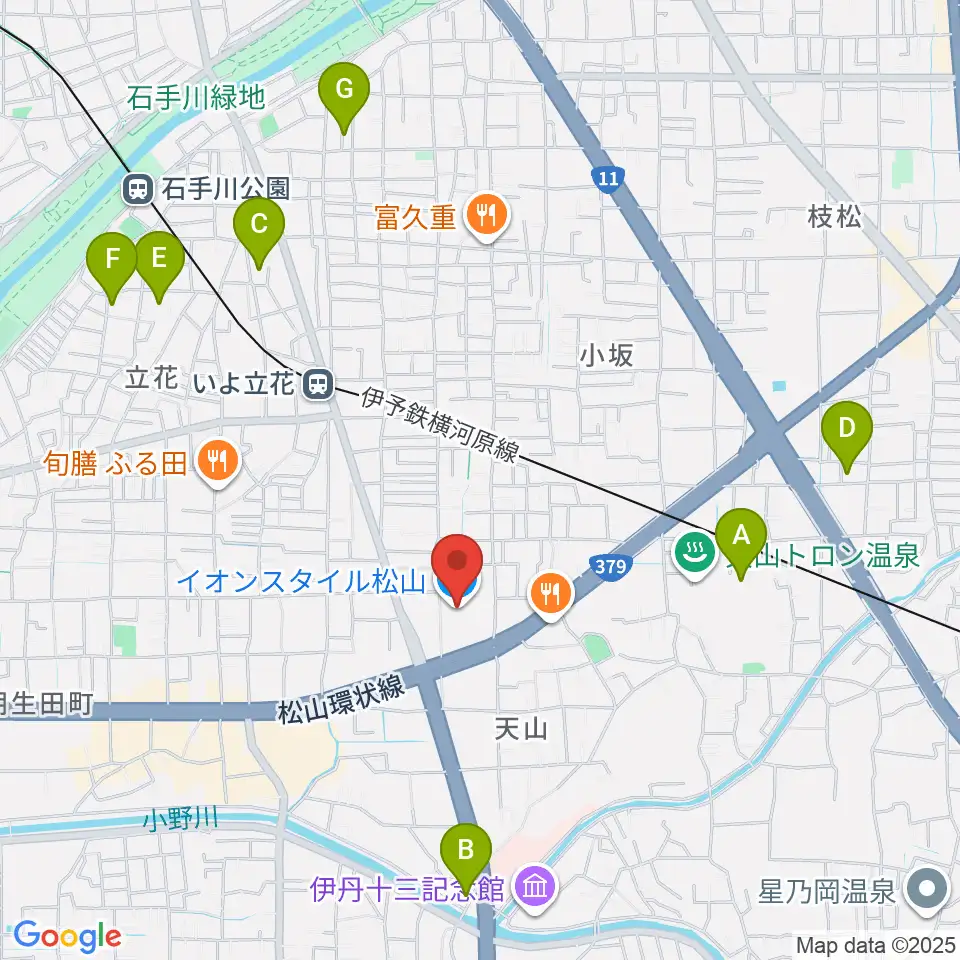 イオンスタイル松山センター ヤマハミュージック周辺のホテル一覧地図
