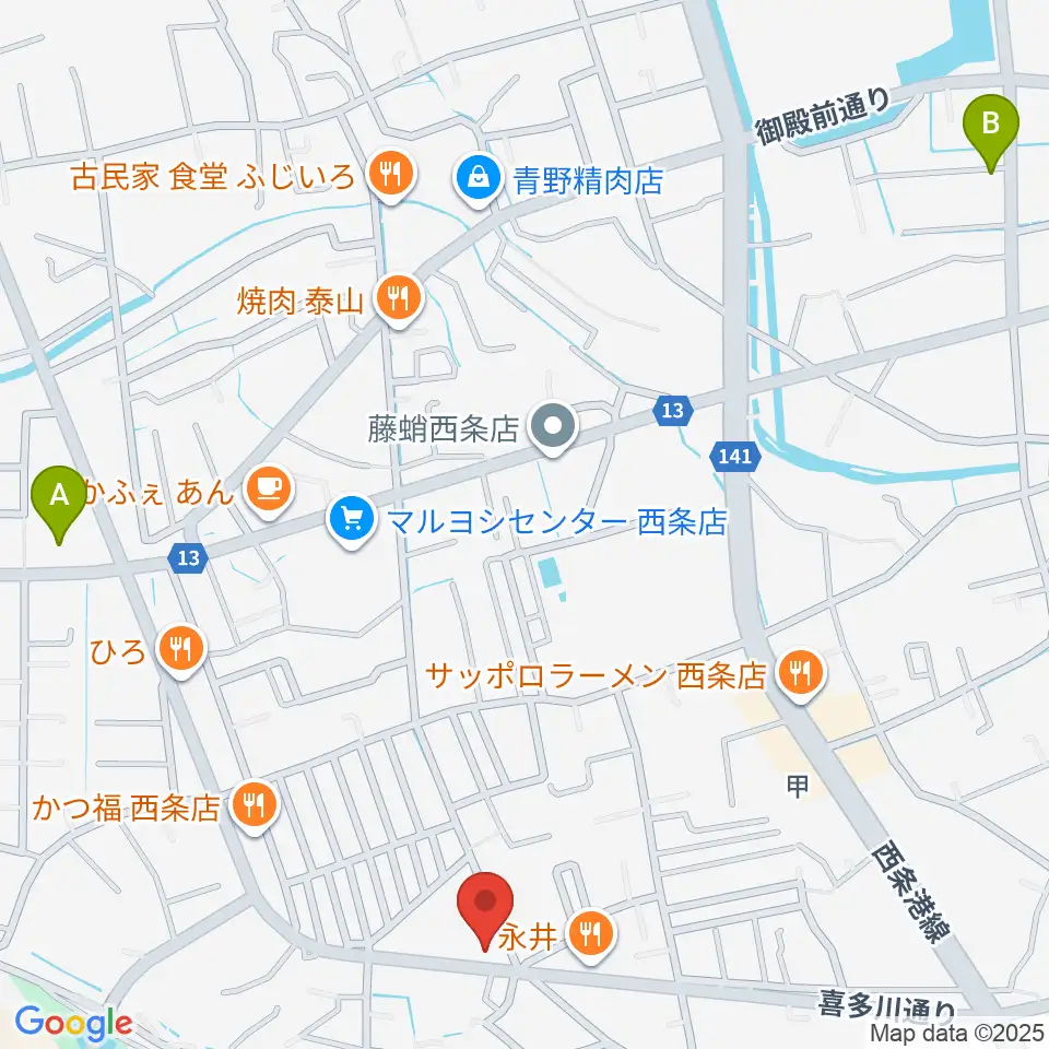 西条センター ヤマハミュージック周辺のホテル一覧地図