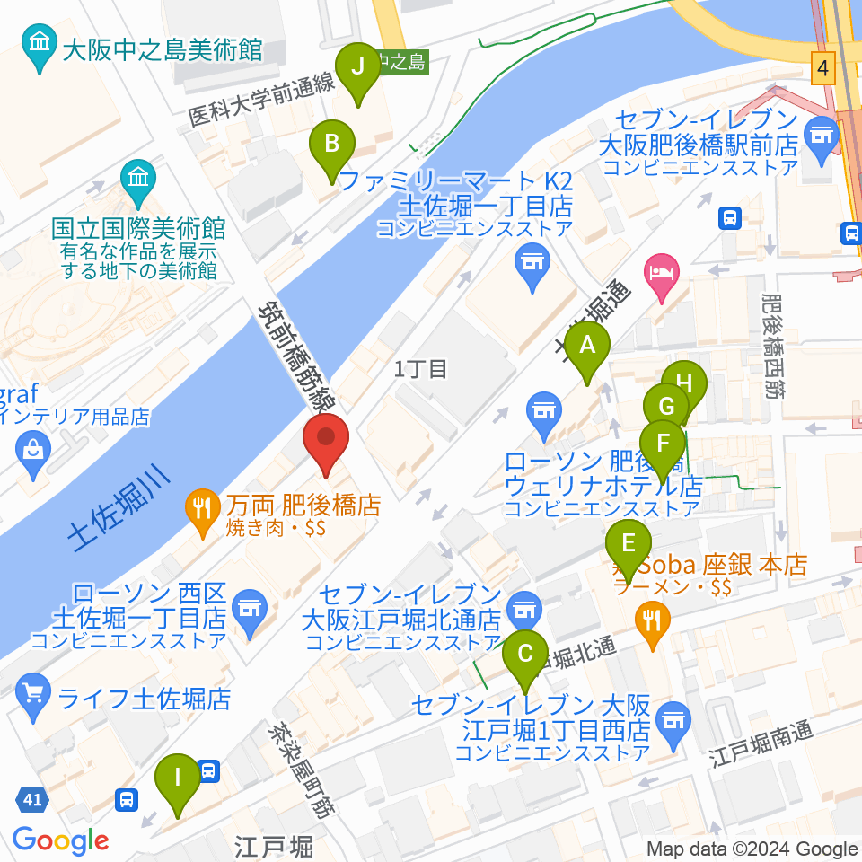 オンユー楽器周辺のホテル一覧地図