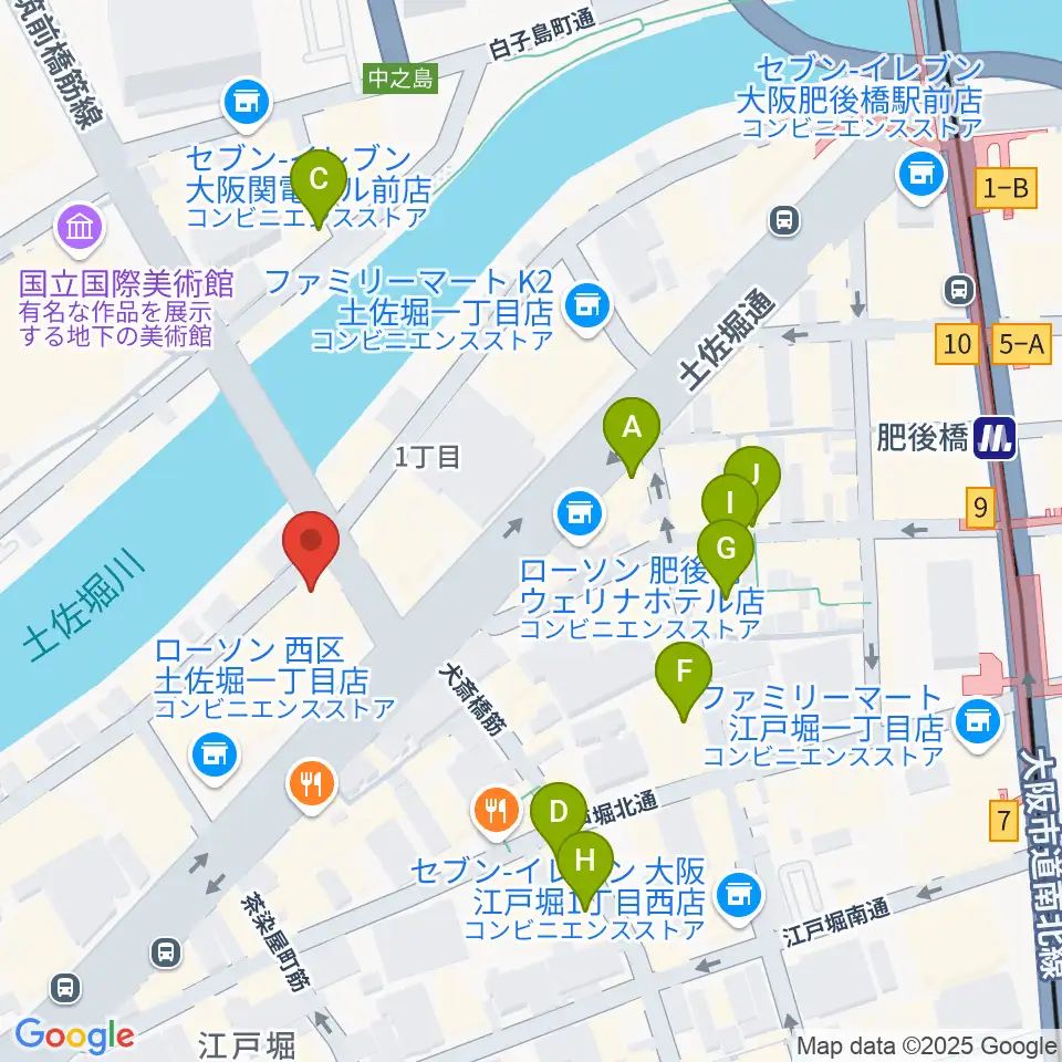 オンユー楽器周辺のホテル一覧地図