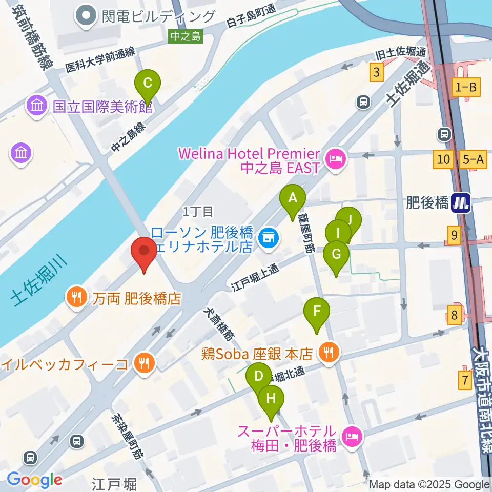 オンユー楽器周辺のホテル一覧地図
