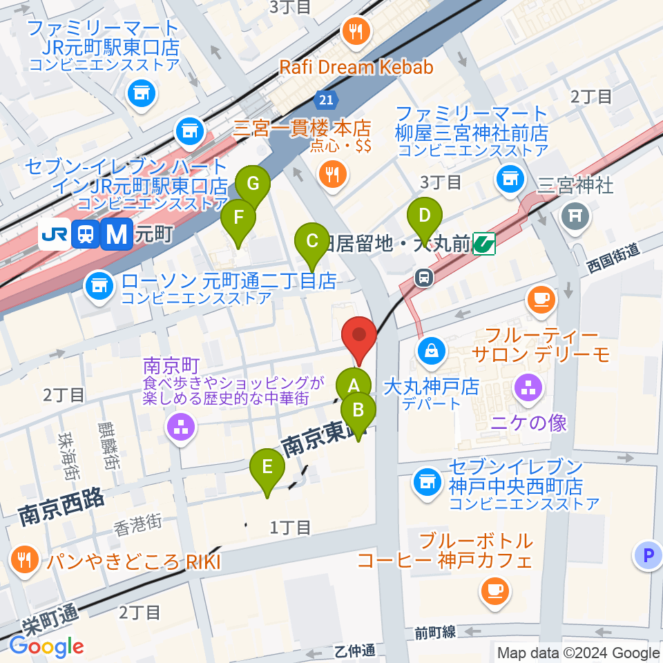 国際楽器周辺のホテル一覧地図