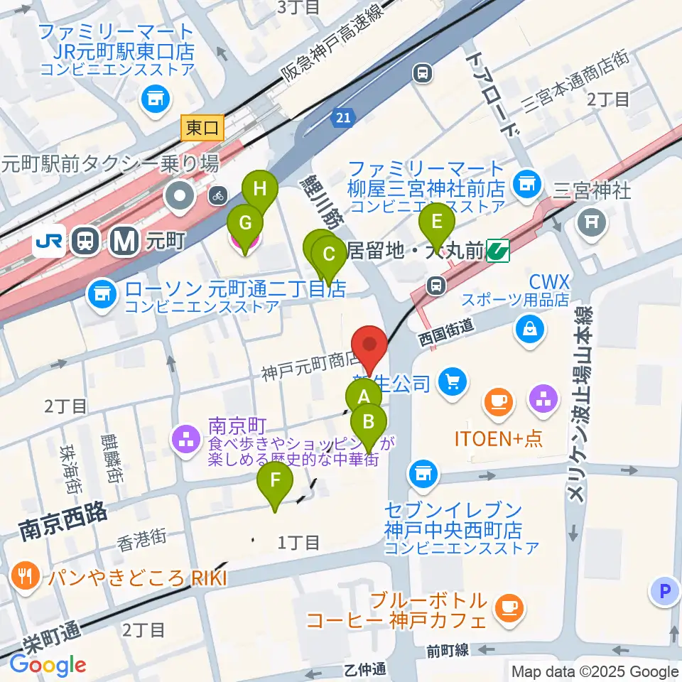 国際楽器周辺のホテル一覧地図