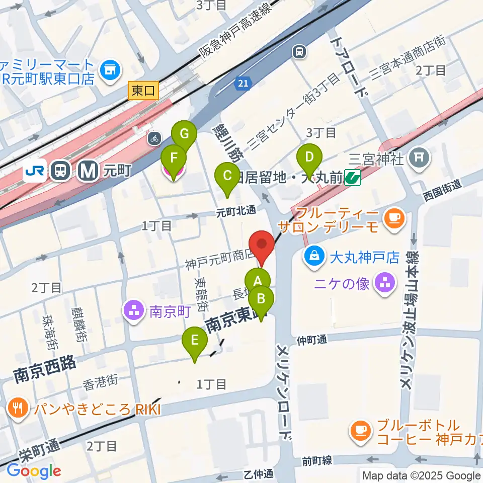国際楽器周辺のホテル一覧地図