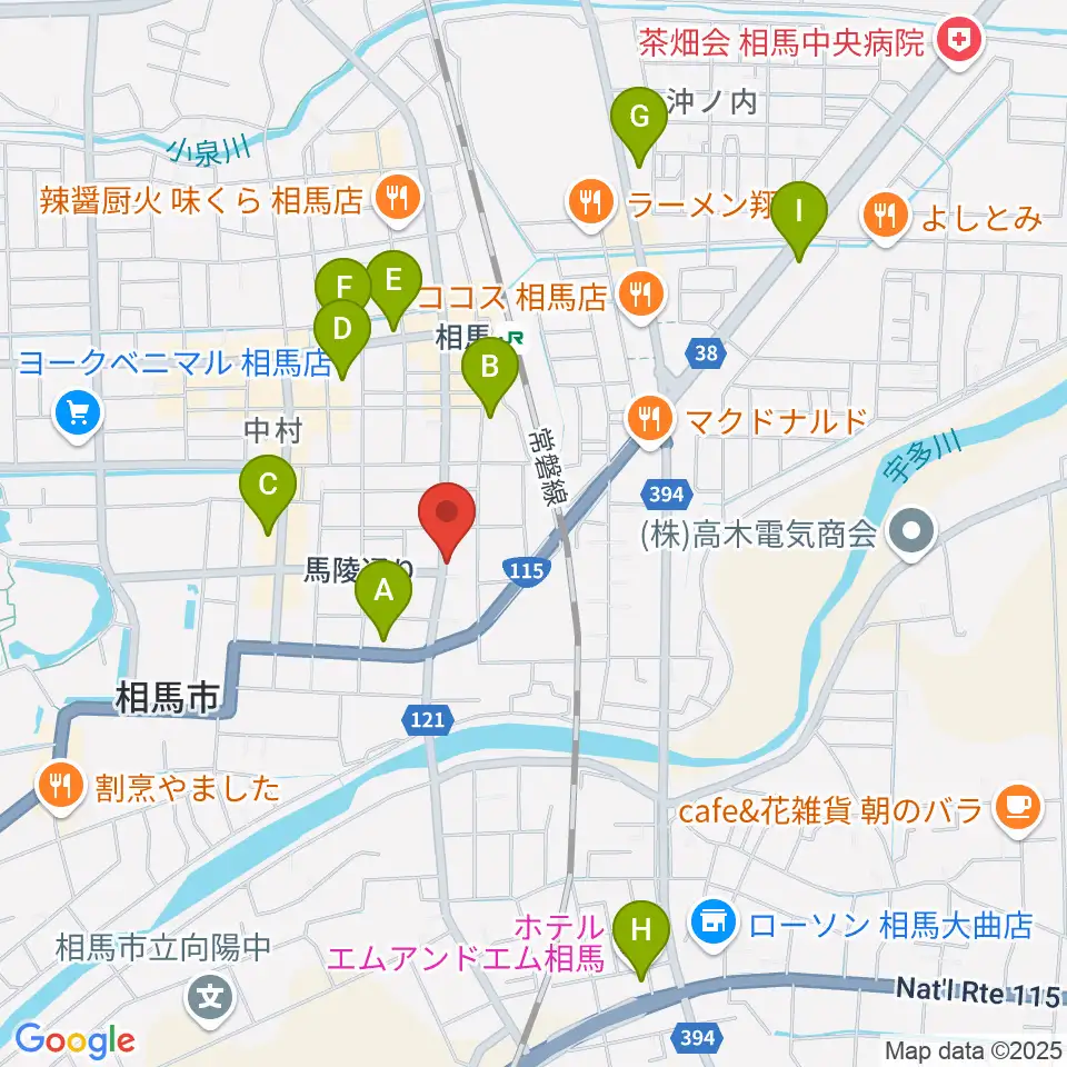 オアシス楽器 相馬店周辺のホテル一覧地図
