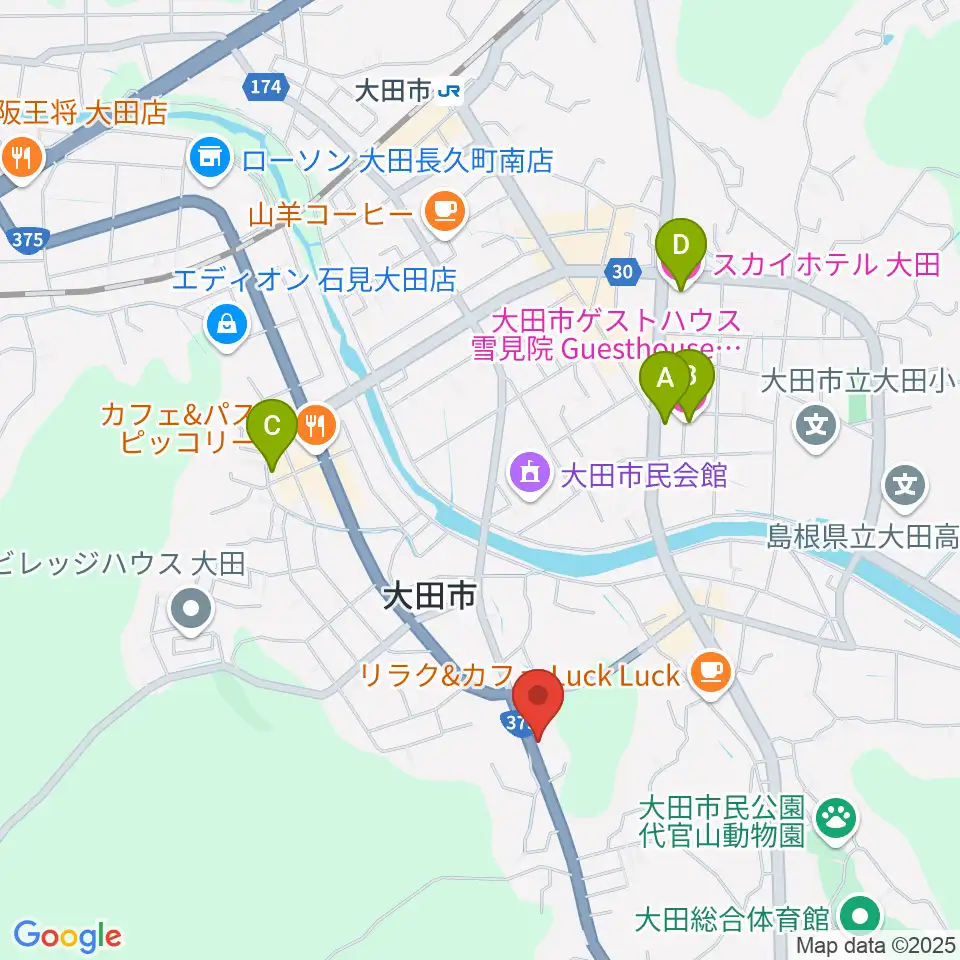 ナガイ音楽教室周辺のホテル一覧地図