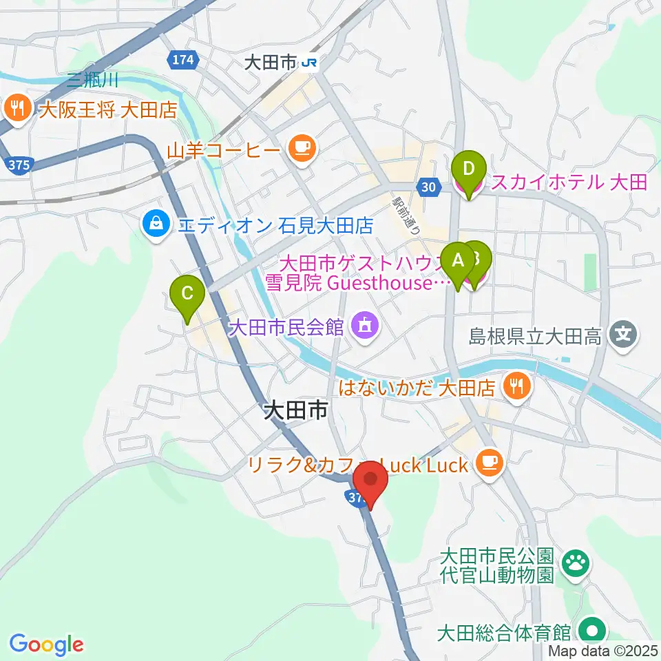 ナガイ音楽教室周辺のホテル一覧地図