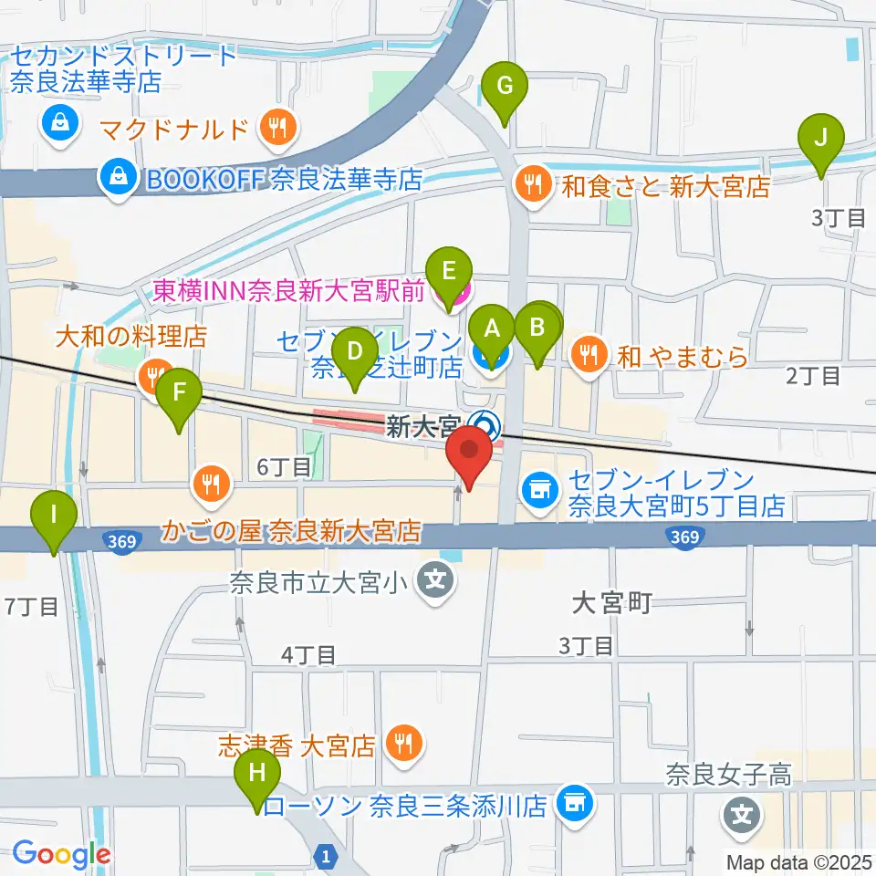 音楽屋 COZY周辺のホテル一覧地図