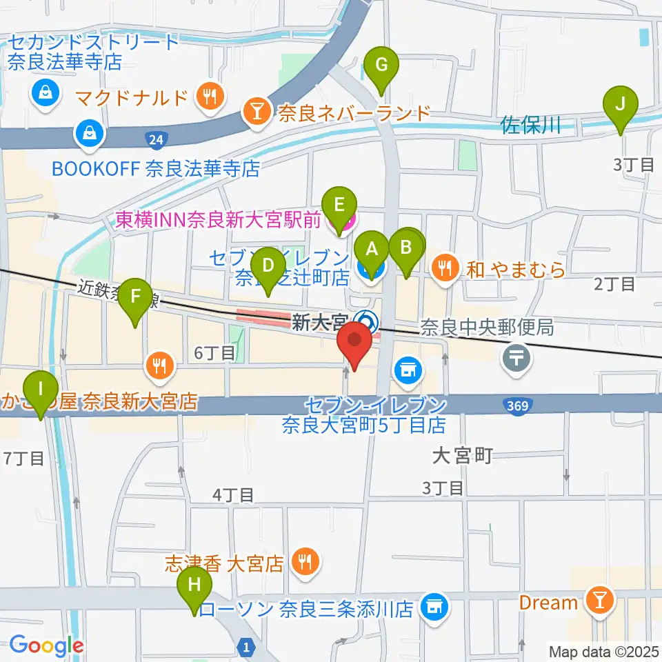 音楽屋 COZY周辺のホテル一覧地図