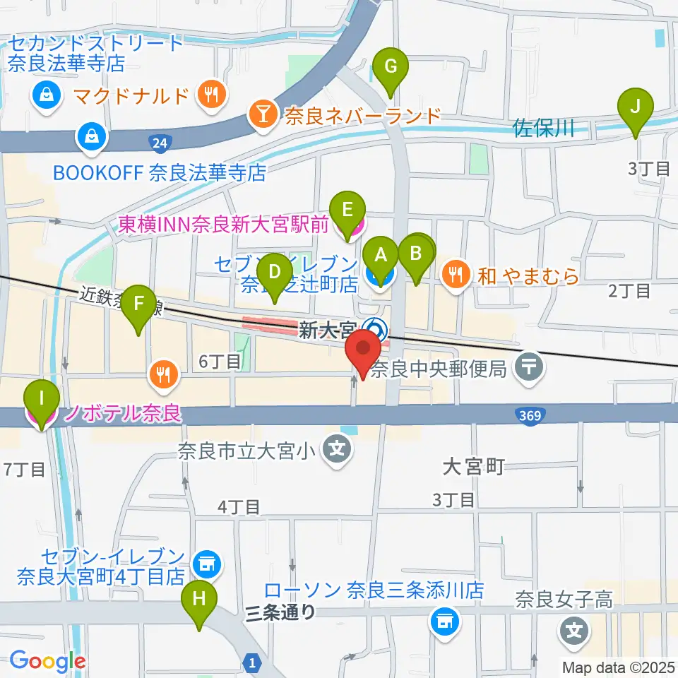 音楽屋 COZY周辺のホテル一覧地図